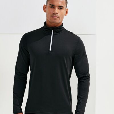 TriDri® recycled long sleeve brushed back ¼ zip top Thumbnail