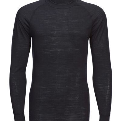 Merino wool crew neck long sleeve top Thumbnail