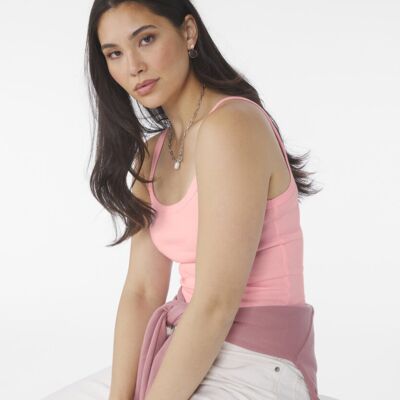 Women’s micro rib spaghetti strap tank Thumbnail