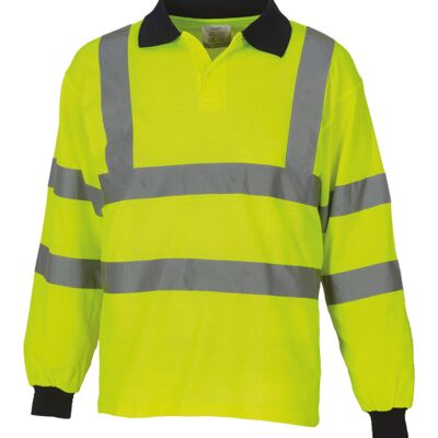 Hi-vis long sleeve polo (HVJ310) Thumbnail