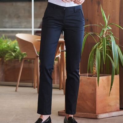 Women's 65/35 flat fronted chino trousers Thumbnail