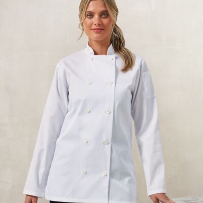 Women's long sleeve chef's jacket Thumbnail