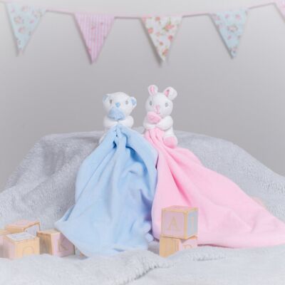 Baby animal comforter with rattle Thumbnail