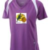  James & Nicholson Ladies' Running-T (paars/wit) Thumbnail
