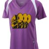  James & Nicholson Ladies' Running-T (paars/wit) Thumbnail