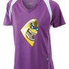  James & Nicholson Ladies' Running-T (paars/wit) Thumbnail