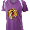  James & Nicholson Ladies' Running-T (paars/wit) Thumbnail
